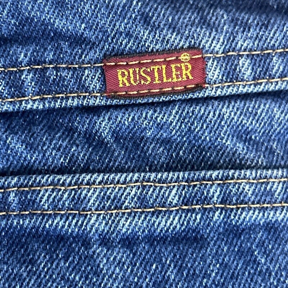 Rustler Men's Jeans 33x30 Blue Denim Straight Leg Regular Fit Workwear Vintage - Picture 8 of 12